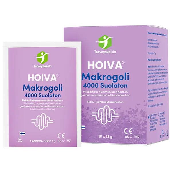 Terveyskaista HOIVA® Makrogoli 4000 suolaton 10x12g 3 kpl PAKETTITARJOUS!