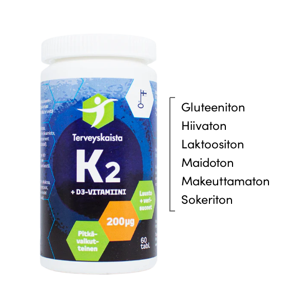 K2 + D3 -vitamiini 60 tabl