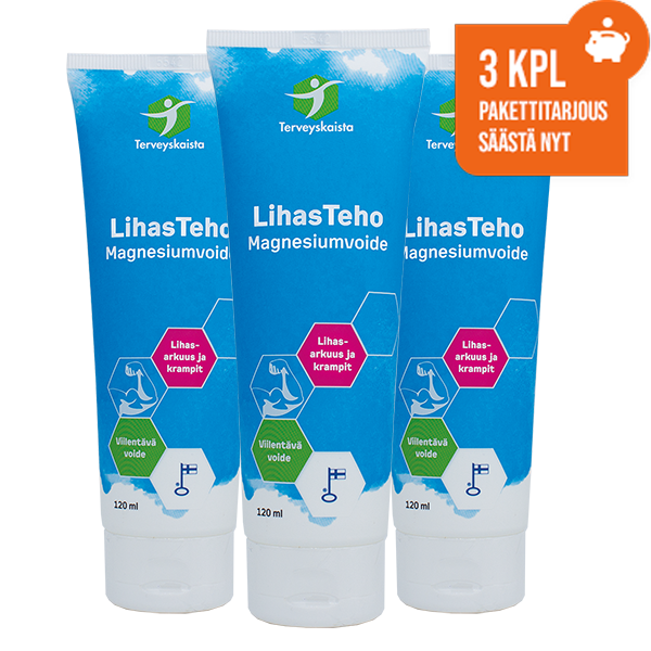 LihasTeho Magnesiumvoide 120 ml 3 kpl PAKETTITARJOUS!